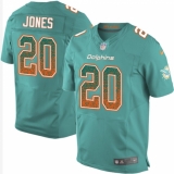 Men's Nike Miami Dolphins #20 Reshad Jones Elite Aqua Green Home Drift Fashion NFL Jersey