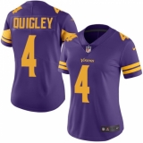 Women's Nike Minnesota Vikings #4 Ryan Quigley Limited Purple Rush Vapor Untouchable NFL Jersey
