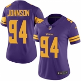 Women's Nike Minnesota Vikings #94 Jaleel Johnson Limited Purple Rush Vapor Untouchable NFL Jersey