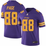 Men's Nike Minnesota Vikings #88 Alan Page Limited Purple Rush Vapor Untouchable NFL Jersey