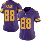 Women's Nike Minnesota Vikings #88 Alan Page Elite Purple Rush Vapor Untouchable NFL Jersey