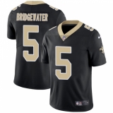 Men's Nike New Orleans Saints #5 Teddy Bridgewater Black Team Color Vapor Untouchable Limited Player NFL Jersey