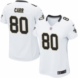 Women's Nike New Orleans Saints #80 Austin Carr Game White NFL Jersey