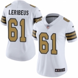 Women's Nike New Orleans Saints #61 Josh LeRibeus Limited White Rush Vapor Untouchable NFL Jer