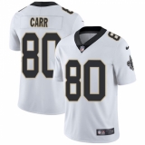 Men's Nike New Orleans Saints #80 Austin Carr White Vapor Untouchable Limited Player NFL Jersey