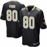 Men's Nike New Orleans Saints #80 Austin Carr Game Black Team Color NFL Jersey