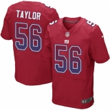 Men's Nike New York Giants #56 Lawrence Taylor Elite Red Alternate Drift Fashion NFL Jersey