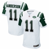 Men's Nike New York Jets #11 Robby Anderson Elite White Road Drift Fashion NFL Jersey