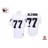 Mitchell and Ness Oakland Raiders #77 Lyle Alzado White Authentic Throwback NFL Jersey