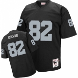 Mitchell and Ness Oakland Raiders #82 Al Davis Black Team Color Authentic NFL Throwback Jersey