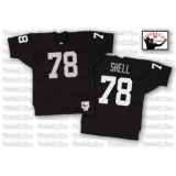 Mitchell and Ness Oakland Raiders #78 Art Shell Black Team Color Authentic NFL Throwback Jersey