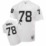 Mitchell and Ness Oakland Raiders #78 Art Shell White Authentic NFL Throwback Jersey