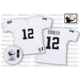 Mitchell and Ness Oakland Raiders #12 Kenny Stabler White Authentic NFL Throwback Jersey