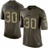 Men's Nike Philadelphia Eagles #30 Corey Clement Limited Green Salute to Service NFL Jersey