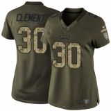 Women's Nike Philadelphia Eagles #30 Corey Clement Limited Green Salute to Service NFL Jersey