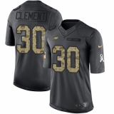 Men's Nike Philadelphia Eagles #30 Corey Clement Limited Black 2016 Salute to Service NFL Jersey
