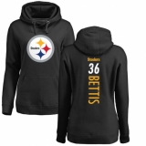 NFL Women's Nike Pittsburgh Steelers #36 Jerome Bettis Black Backer Pullover Hoodie