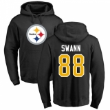 NFL Nike Pittsburgh Steelers #88 Lynn Swann Black Name & Number Logo Pullover Hoodie