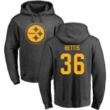 NFL Nike Pittsburgh Steelers #36 Jerome Bettis Ash One Color Pullover Hoodie