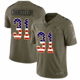 Men's Nike Seattle Seahawks #31 Kam Chancellor Limited Olive/USA Flag 2017 Salute to Service NFL Jersey