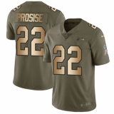 Youth Nike Seattle Seahawks #22 C. J. Prosise Limited Olive/Gold 2017 Salute to Service NFL Jersey