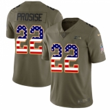 Men's Nike Seattle Seahawks #22 C. J. Prosise Limited Olive/USA Flag 2017 Salute to Service NFL Jersey