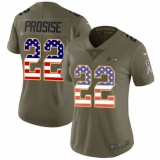 Women's Nike Seattle Seahawks #22 C. J. Prosise Limited Olive/USA Flag 2017 Salute to Service NFL Jersey