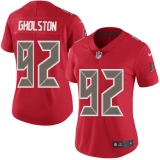 Women's Nike Tampa Bay Buccaneers #92 William Gholston Limited Red Rush Vapor Untouchable NFL Jersey