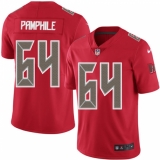 Men's Nike Tampa Bay Buccaneers #64 Kevin Pamphile Limited Red Rush Vapor Untouchable NFL Jersey