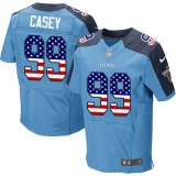 Men's Nike Tennessee Titans #99 Jurrell Casey Elite Light Blue Home USA Flag Fashion NFL Jersey