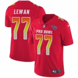 Women's Nike Tennessee Titans #77 Taylor Lewan Limited Red 2018 Pro Bowl NFL Jersey