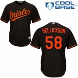Men's Majestic Baltimore Orioles #58 Jeremy Hellickson Replica Black Alternate Cool Base MLB Jersey