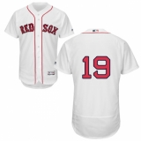 Men's Majestic Boston Red Sox #19 Jackie Bradley Jr White Flexbase Authentic Collection MLB Jersey