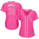 Women's Majestic Chicago White Sox #79 Jose Abreu Replica Pink Fashion Cool Base MLB Jersey