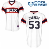 Men's Majestic Chicago White Sox #53 Melky Cabrera Replica White 2013 Alternate Home Cool Base MLB Jersey