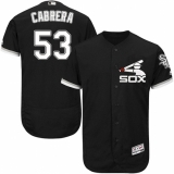 Men's Majestic Chicago White Sox #53 Melky Cabrera Authentic Black Alternate Home Cool Base MLB Jersey