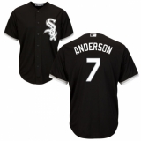 Youth Majestic Chicago White Sox #7 Tim Anderson Replica Black Alternate Home Cool Base MLB Jersey
