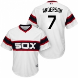 Youth Majestic Chicago White Sox #7 Tim Anderson Replica White 2013 Alternate Home Cool Base MLB Jersey