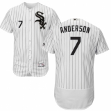 Men's Majestic Chicago White Sox #7 Tim Anderson White/Black Flexbase Authentic Collection MLB Jersey