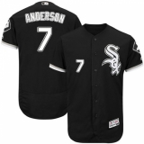 Men's Majestic Chicago White Sox #7 Tim Anderson Black Flexbase Authentic Collection MLB Jersey