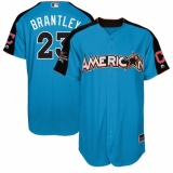 Men's Majestic Cleveland Indians #23 Michael Brantley Replica Blue American League 2017 MLB All-Star MLB Jersey