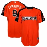 Men's Majestic Colorado Rockies #9 DJ LeMahieu Replica Orange National League 2017 MLB All-Star MLB Jersey
