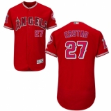 Men's Majestic Los Angeles Angels of Anaheim #27 Darin Erstad Red Alternate Flexbase Authentic Collection MLB Jersey