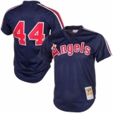 Men's Mitchell and Ness 1984 Los Angeles Angels of Anaheim #44 Reggie Jackson Replica Navy Blue Throwback MLB Jersey
