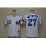 Mitchell And Ness Expos #27 Vladimir Guerrero White Throwback Stitched Baseball Jersey