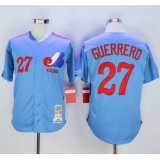 Mitchell and Ness Expos #27 Vladimir Guerrero Blue Stitched Baseball Jersey
