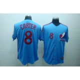 Mitchell and Ness Expos #8 Gary Carter Blue Stitched Throwback Baseball Jersey