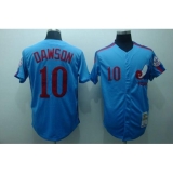 Mitchell and Ness Expos #10 Andre Dawson Stitched Blue Throwback Baseball Jersey