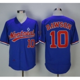 Mitchell And Ness BP Montreal Expos #10 Andre Dawson Blue Throwback Stitched MLB Jersey
