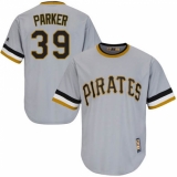 Men's Majestic Pittsburgh Pirates #39 Dave Parker Replica Grey Cooperstown Throwback MLB Jersey